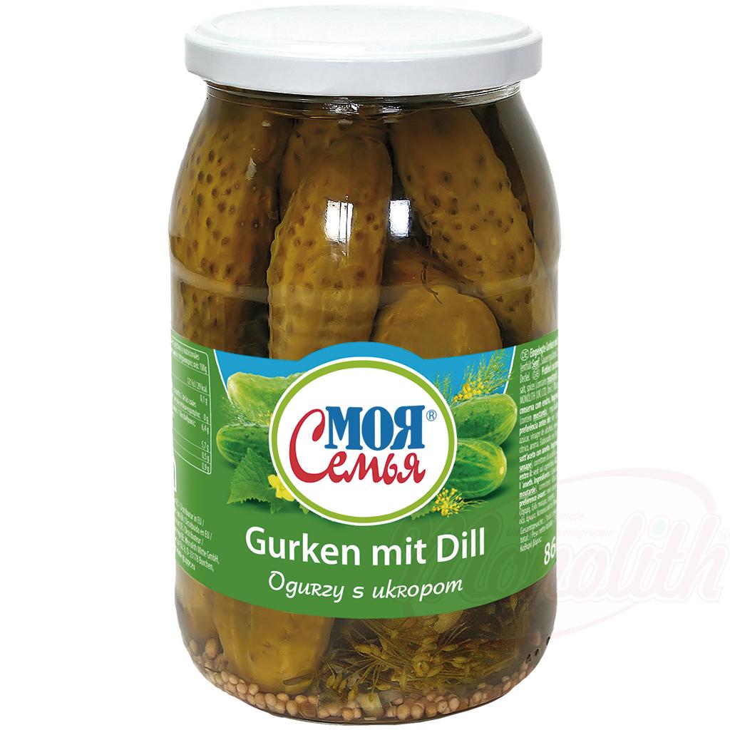 MOJA SEMJA GHERKINS WITH DILL 860G