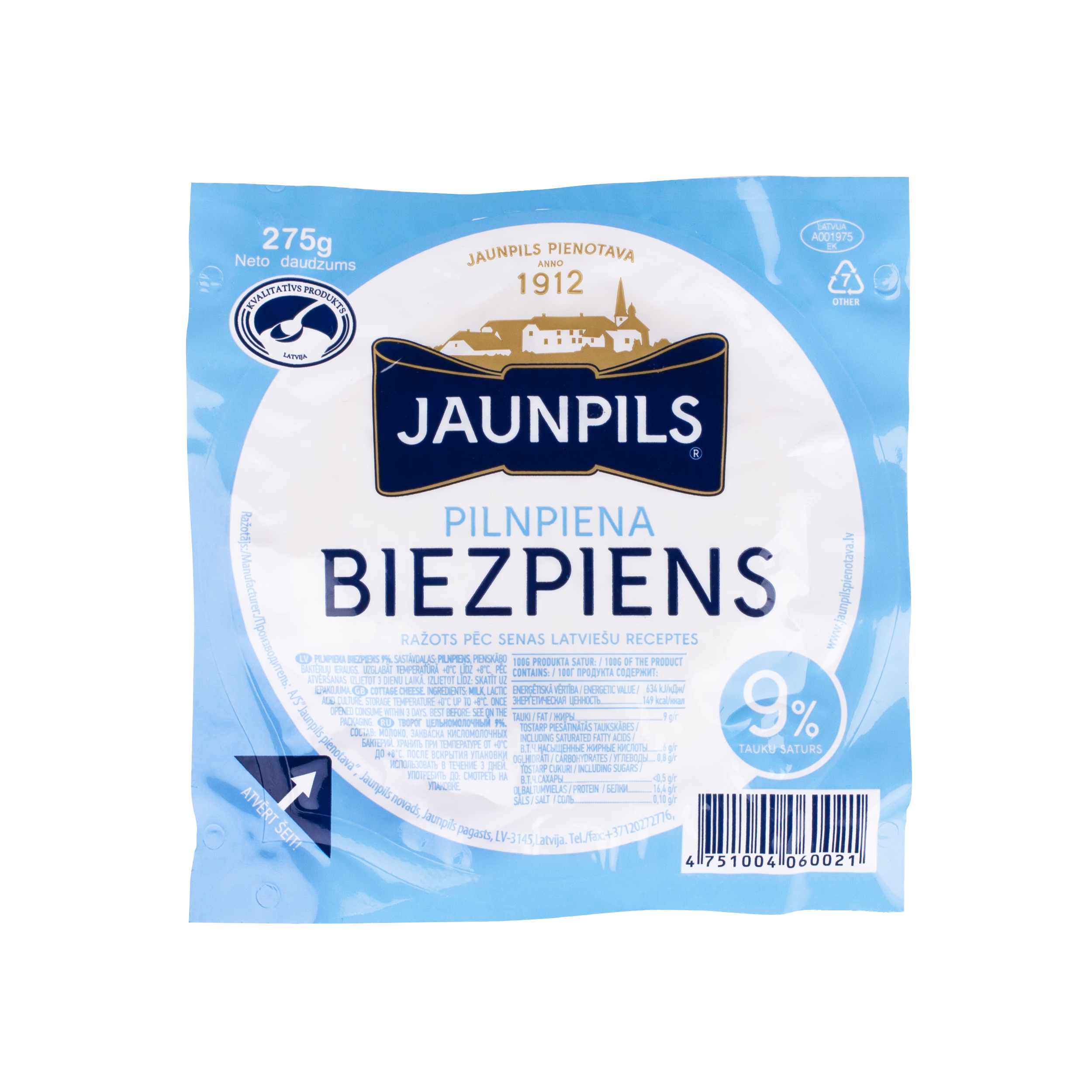 JAUNPILS RAEJUUSTO 9 % 275G