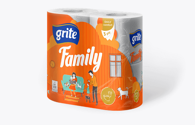 GRITE PAPER TOWELS FAMILY 4ROLLS