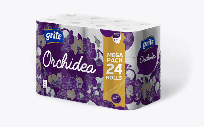 GRITE ORCHIDEA TOILET PAPER 24ROLLS