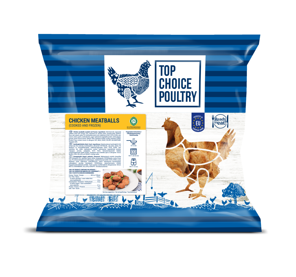 TOP CHOICE CHICKEN MEATBALLS 1KG