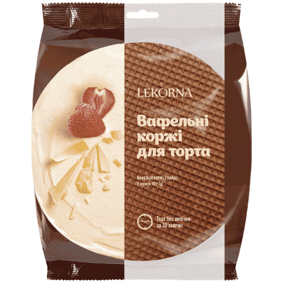 LEKORNA WAFER SHEETS COCOA 90G