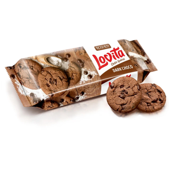 ROSHEN LOVITA BISCUITS COCOA COATING DROPS 150G