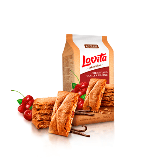ROSHEN LOVITA COOKIES CHERRY 168G