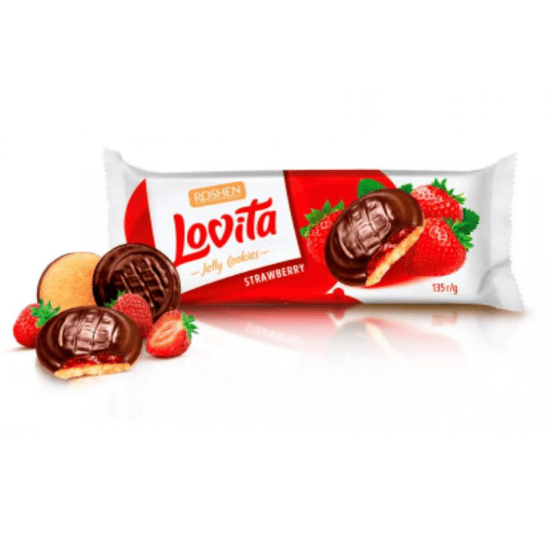 ROSHEN LOVITA COCOA BISCUITS STRAWBERRY 135G