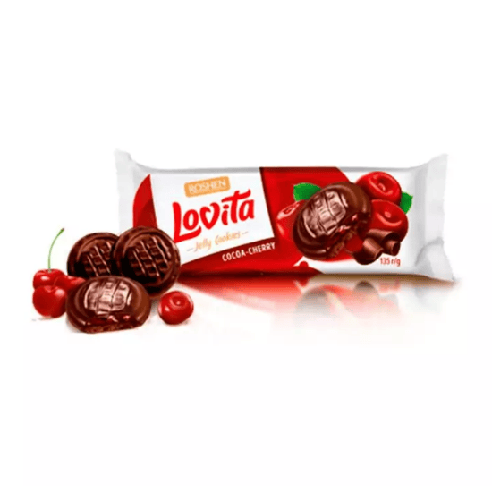 ROSHEN LOVITA COCOA BISCUITS CHERRY 135G