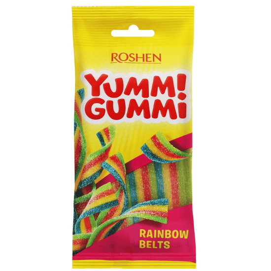 ROSHEN YUMMI GUMMI SOUR BELTS 70G