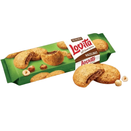 ROSHEN LOVITA SOFT CREAM COOKIES HAZELNUT 127G