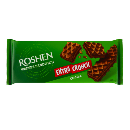ROSHEN WAFERS SANDWICH CRUNCH COCOA 142G