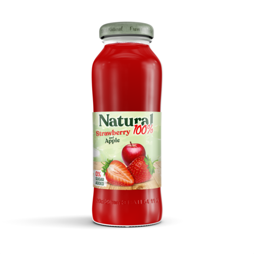 NATURAL STRAWBERRY APPLE JUICE 100% 200ML