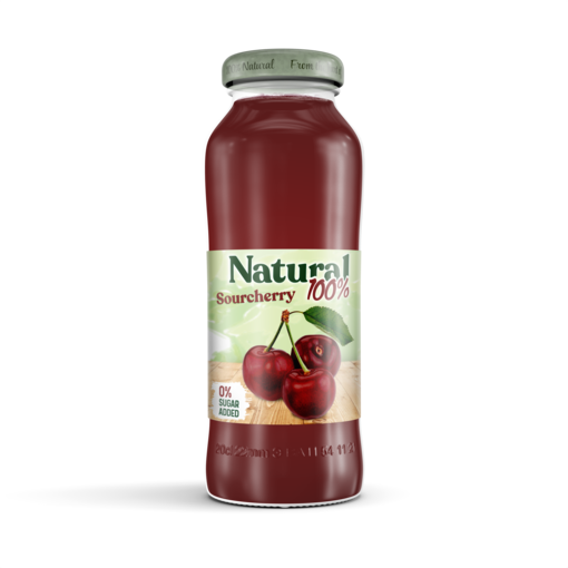 NATURAL SOUR CHERRY APPLE JUICE 100% 200ML