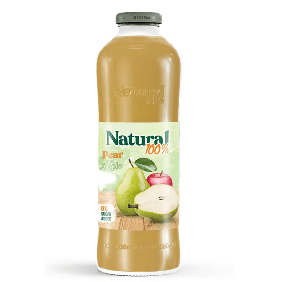 NATURAL PEAR AND APPLE JUICE 100% 750ML