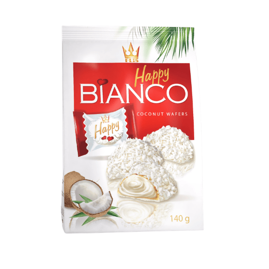 HAPPY BIANCO COCONUT WAFERS 140G
