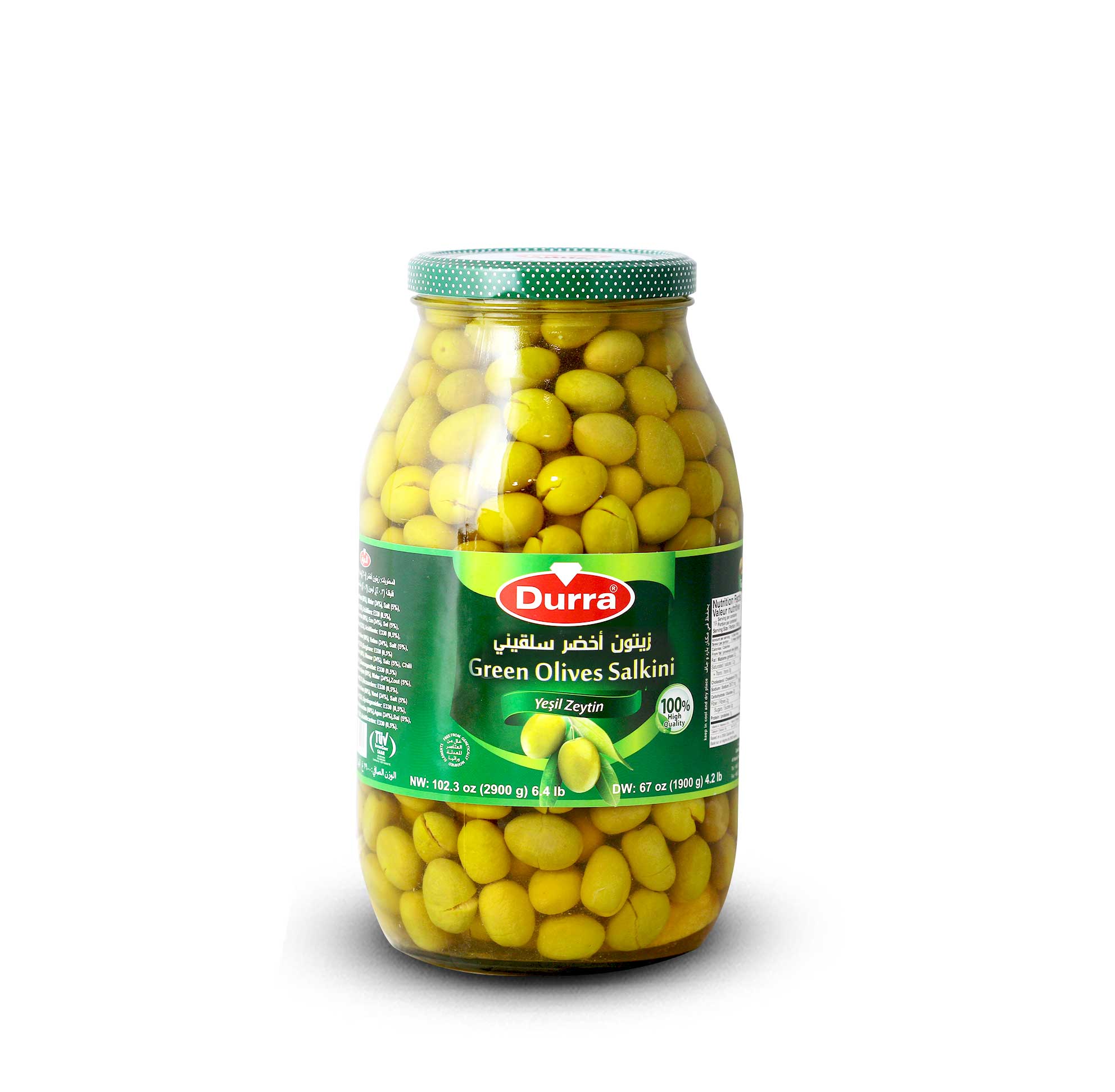 DURRA GREEN OLIVES SALKINI 2900G
