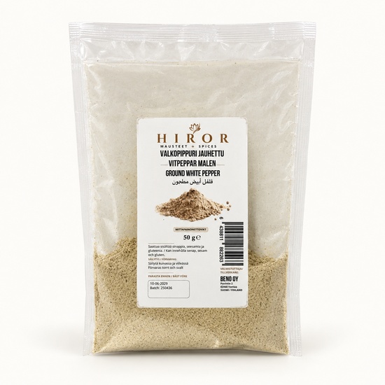 HIROR VALKOPIPPURI JAUHETTU 50G