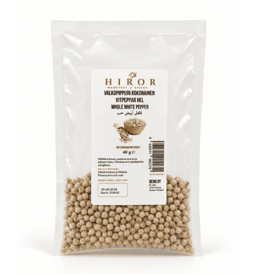 HIROR VALKOPIPPURI KOKONAINEN 40G