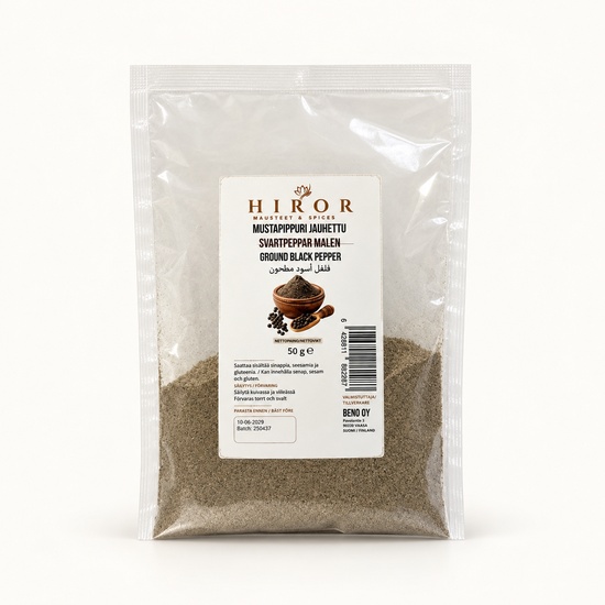 HIROR MUSTAPIPPURI JAUHETTU 50G