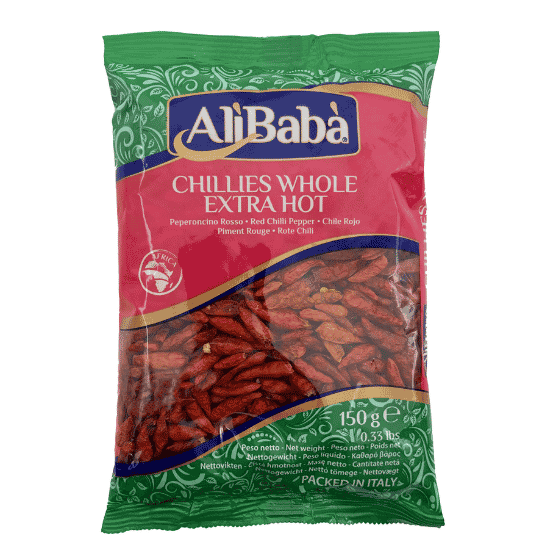 ALIBABA CHILLIES WHOLE EXTRA HOT 150G