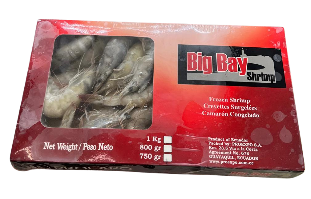 BIG BAY VANNAMEI SHRIMP HOSO 30/40 750G