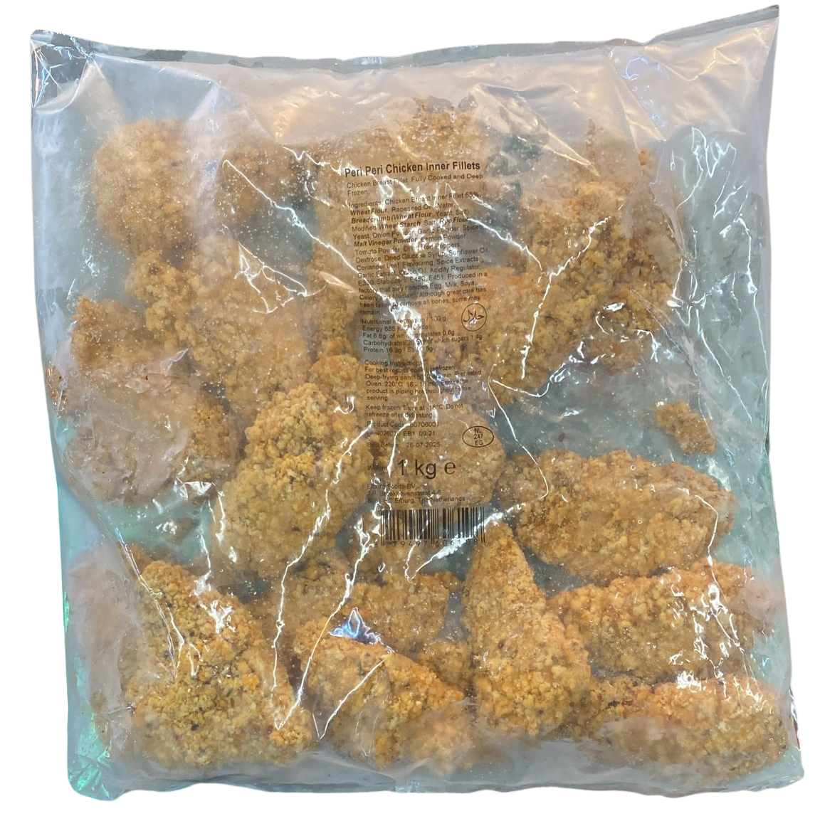 ELBURG PERI PERI CHICKEN INNER FILLETS  1KG