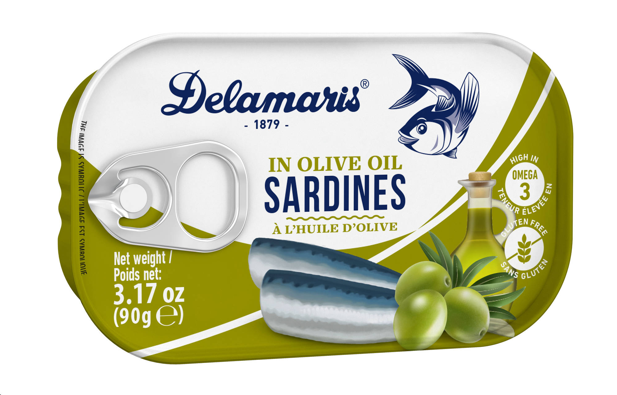 DELAMARIS SARDIINIT OLIIVIÖLJY 90G