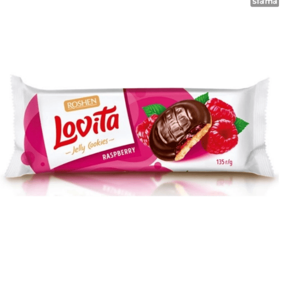 ROSHEN LOVITA COCOA BISCUITS RASPBERRY 135G